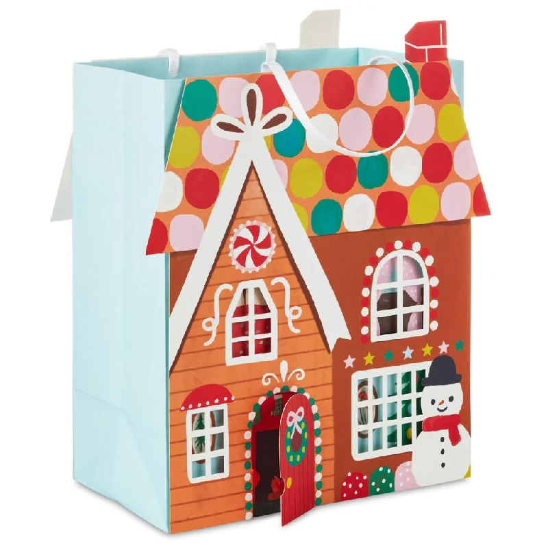 Hallmark : 9.6" Gingerbread House Medium Christmas Gift Bag