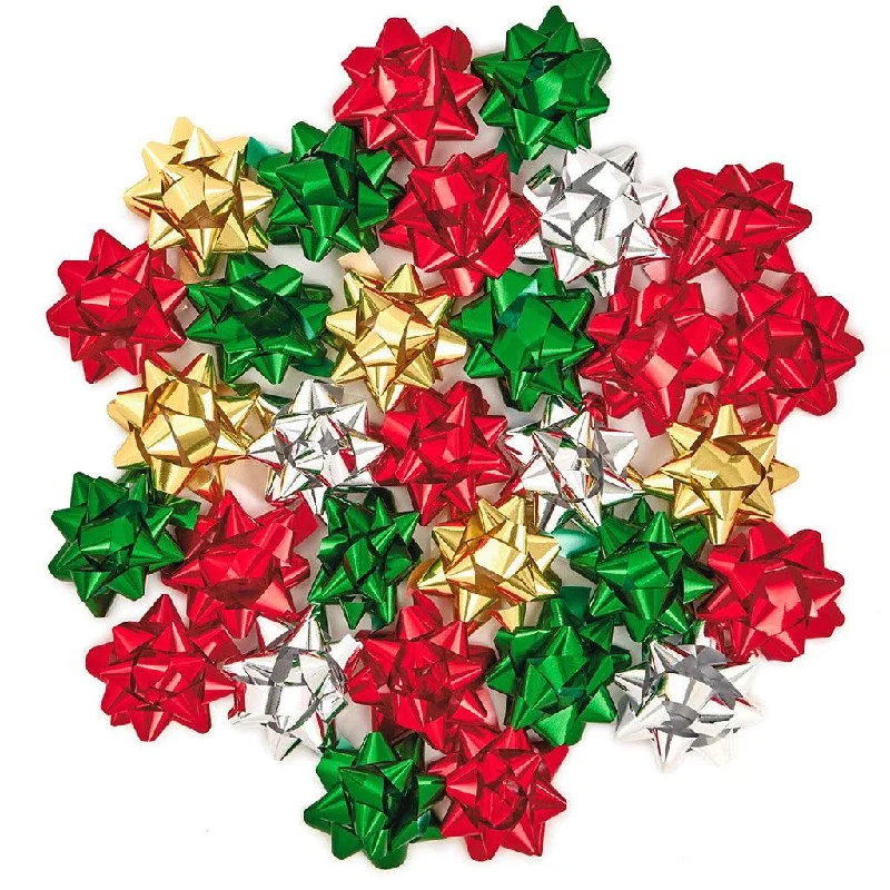 Hallmark : Bag of 30 Assorted Mini Metallic Christmas Gift Bows