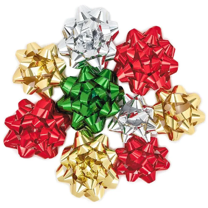 Hallmark : Bag of 8 Assorted Metallic Christmas Gift Bows