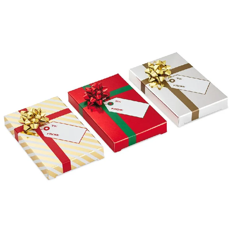 Hallmark : Metallic 3-Pack Gift Card Holder Boxes