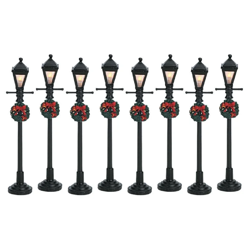 Lemax Caddington Village Accessories: Gas Lantern Street Lamps #64498 #64500