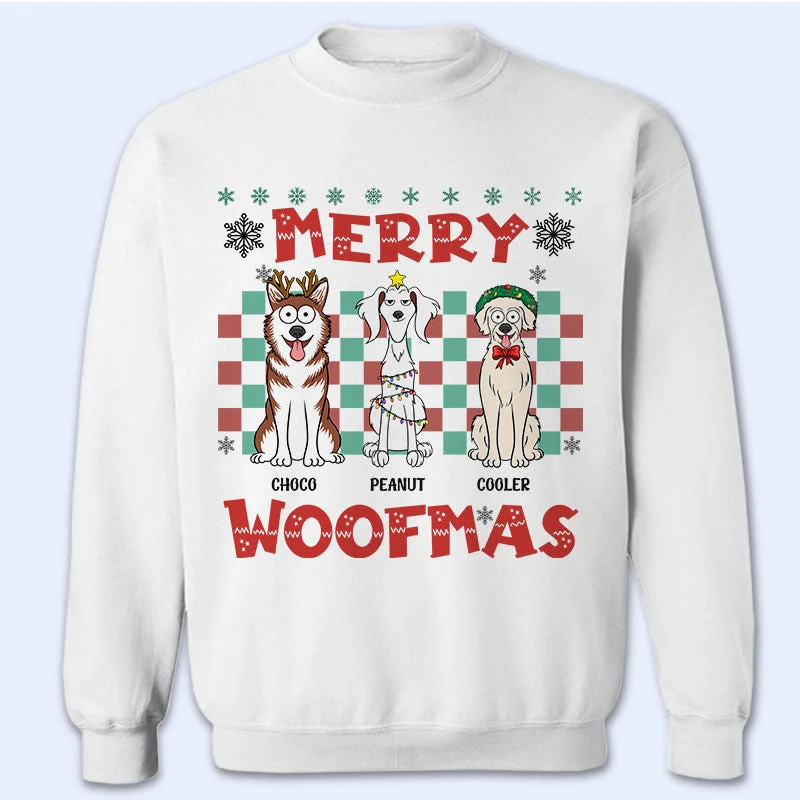 Merry Woofmas - Christmas Gift For Dog Lovers - Personalized Sweatshirt