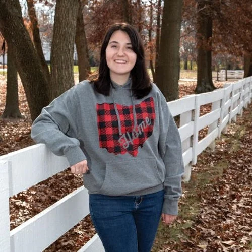 Ohio Buffalo Check Sweatshirt Gunmetal Heather Large