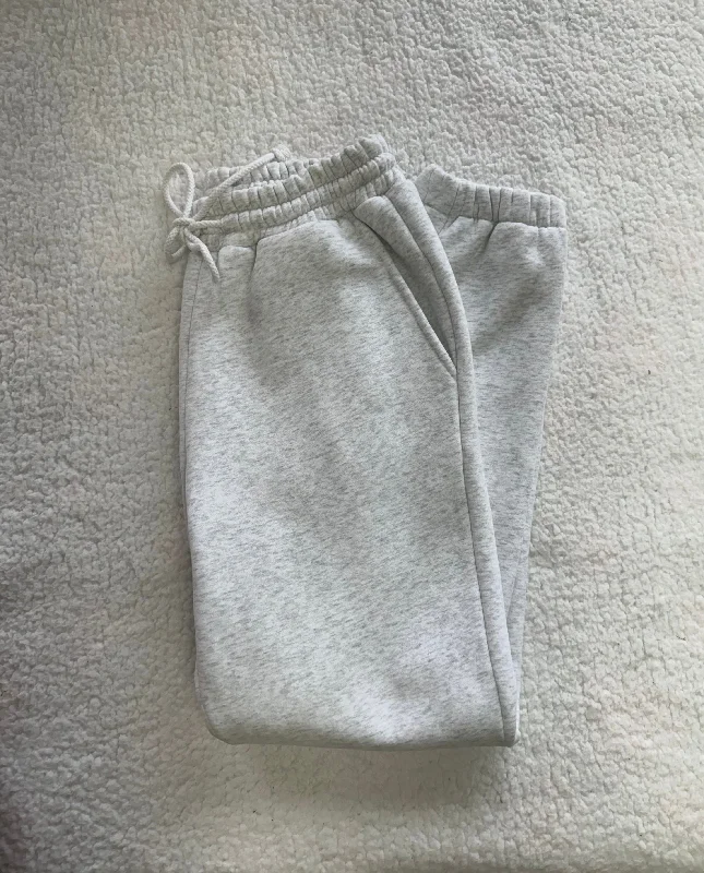 Pearl Grey Basic Blank Jogger Sweatpants