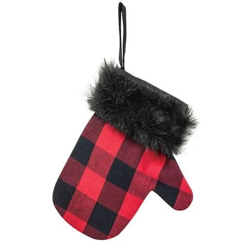 Red & Black Buffalo Check Mitten Gift Pocket