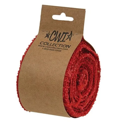 Red Burlap Ribbon