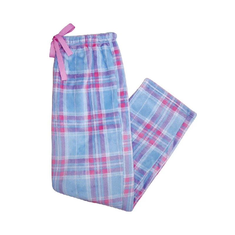 Lounge Pants - Velvety Fleece PJ Bottoms - Pastel Dreams Plaid Assorted Size S,M,L,XL