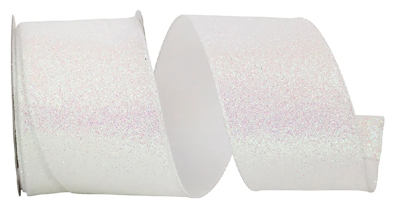 2.5" by 10 Yard Iridescent Glitter Wired Edge Ribbon 92719W-089-40F