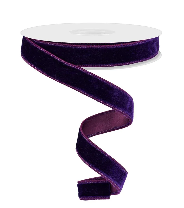 7/8"X10YD Purple Deluxe Velvet With Satin Backing Ribbon RGE765864