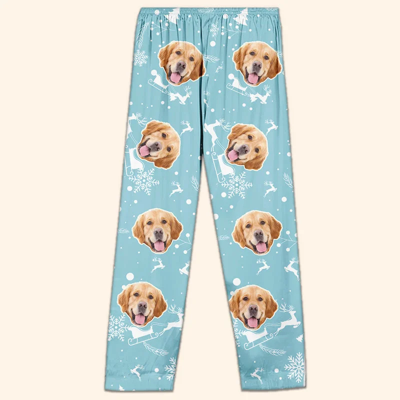 Custom Photo Comfort And Joy - Dog & Cat Personalized Custom Face Photo Pajama Pants - Christmas Gift For Pet Owners, Pet Lovers